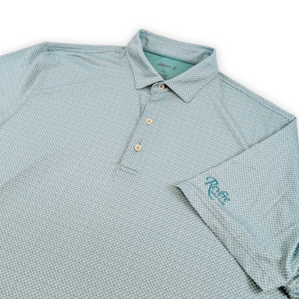 Johnnie-O Whipple Printed Golf Polo Mens XL Iguana Revere Performance Athleisure